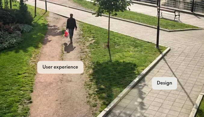 Design vs user experience comparison