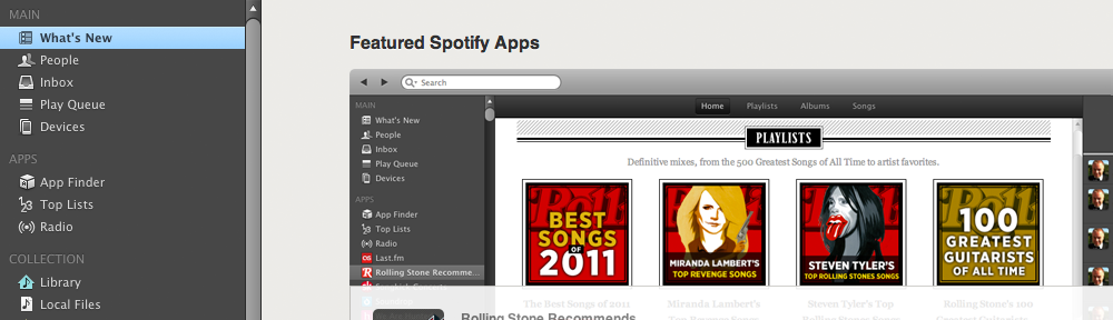 Screenshot of Spotify desktop app